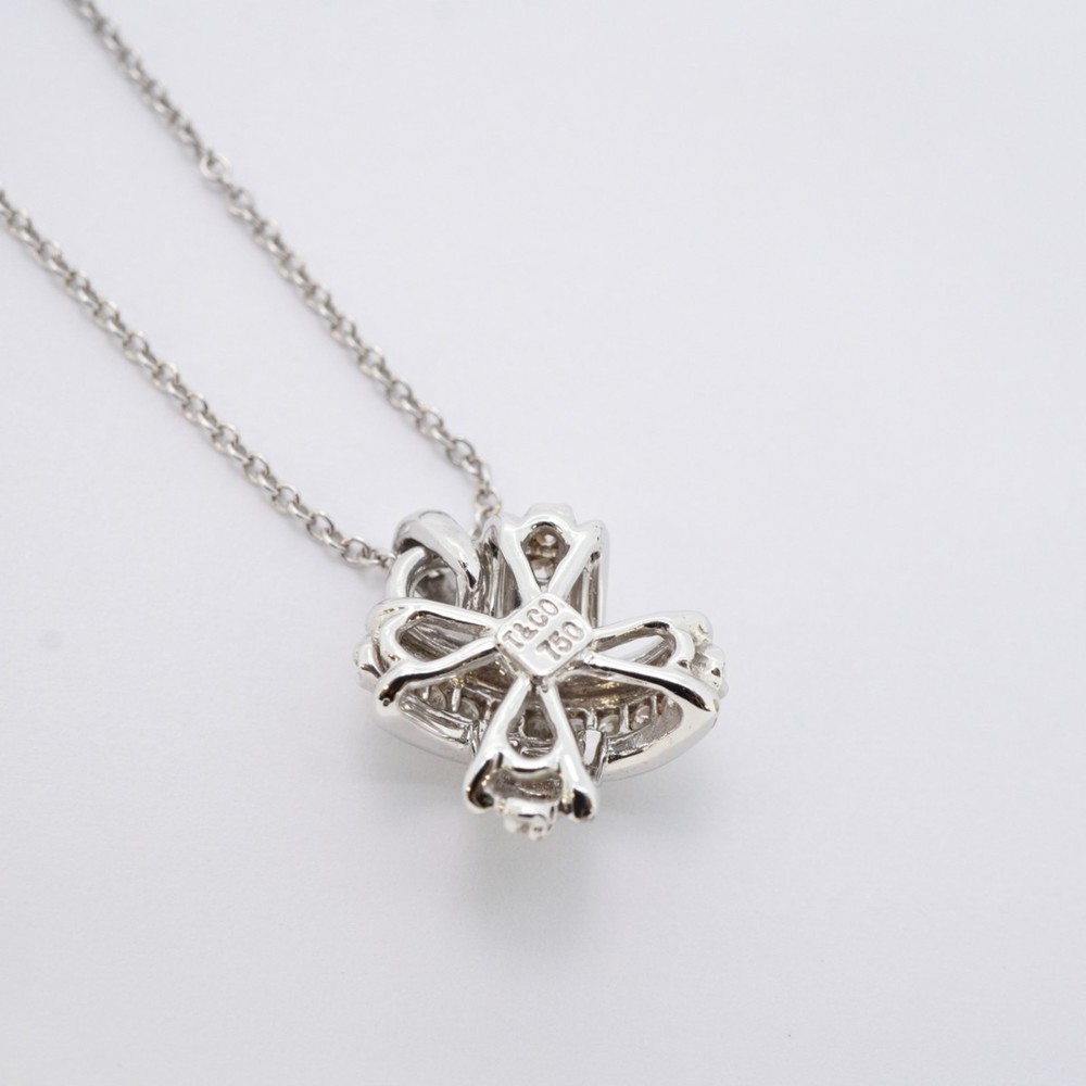 TIFFANY & CO. 18k White Gold Diamond Necklace - Picture 2 of 8